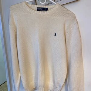 Ralph Lauren Men's Cream Crewneck Sweater